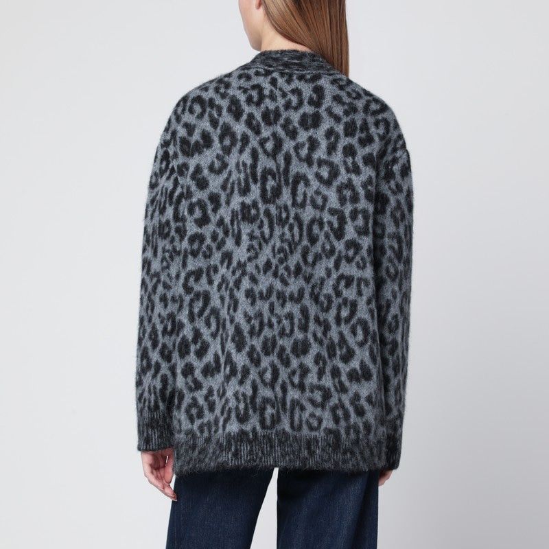 ANINE BING Leopard Print Cardigan