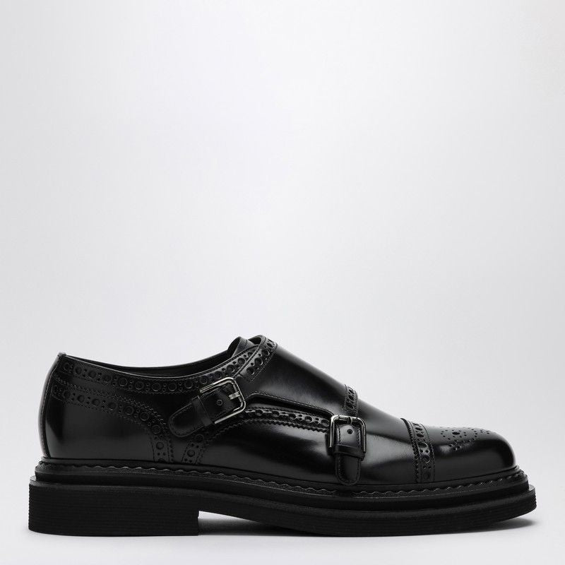 DOLCE & GABBANA Leather Monk-Strap Dress Shoes for Men