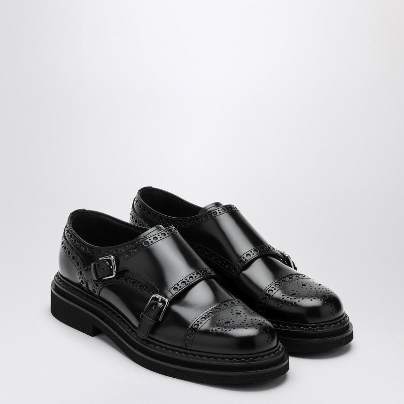 DOLCE & GABBANA Leather Monk-Strap Dress Shoes for Men