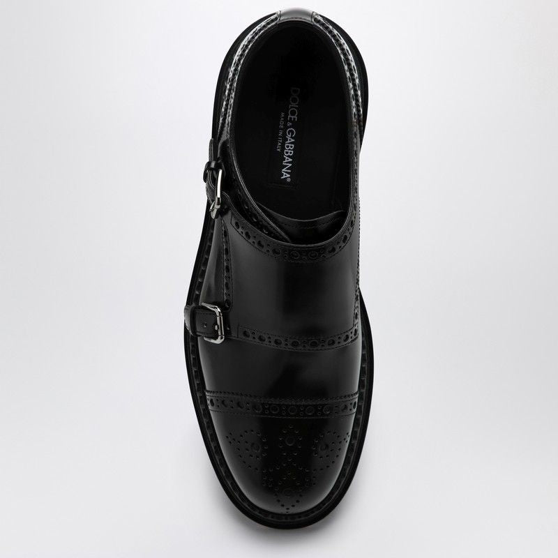 DOLCE & GABBANA Leather Monk-Strap Dress Shoes for Men
