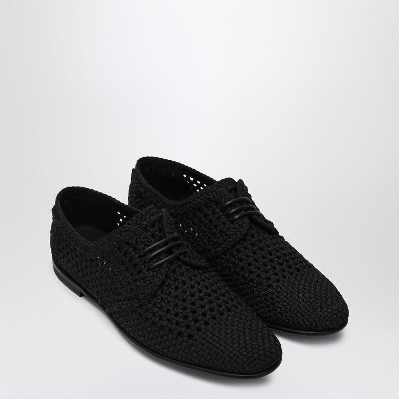 DOLCE & GABBANA Crochet Lace-Up Derby Shoes