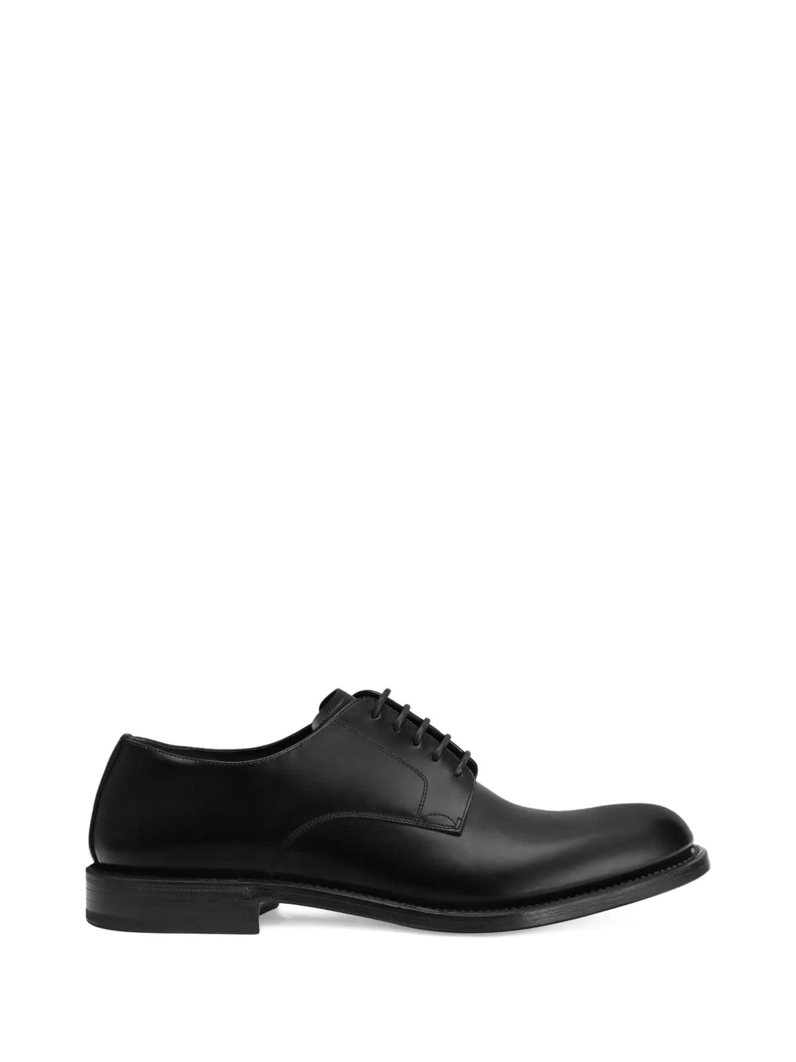 DOLCE & GABBANA Brushed Finish Lace-Up Derby Dress Shoes