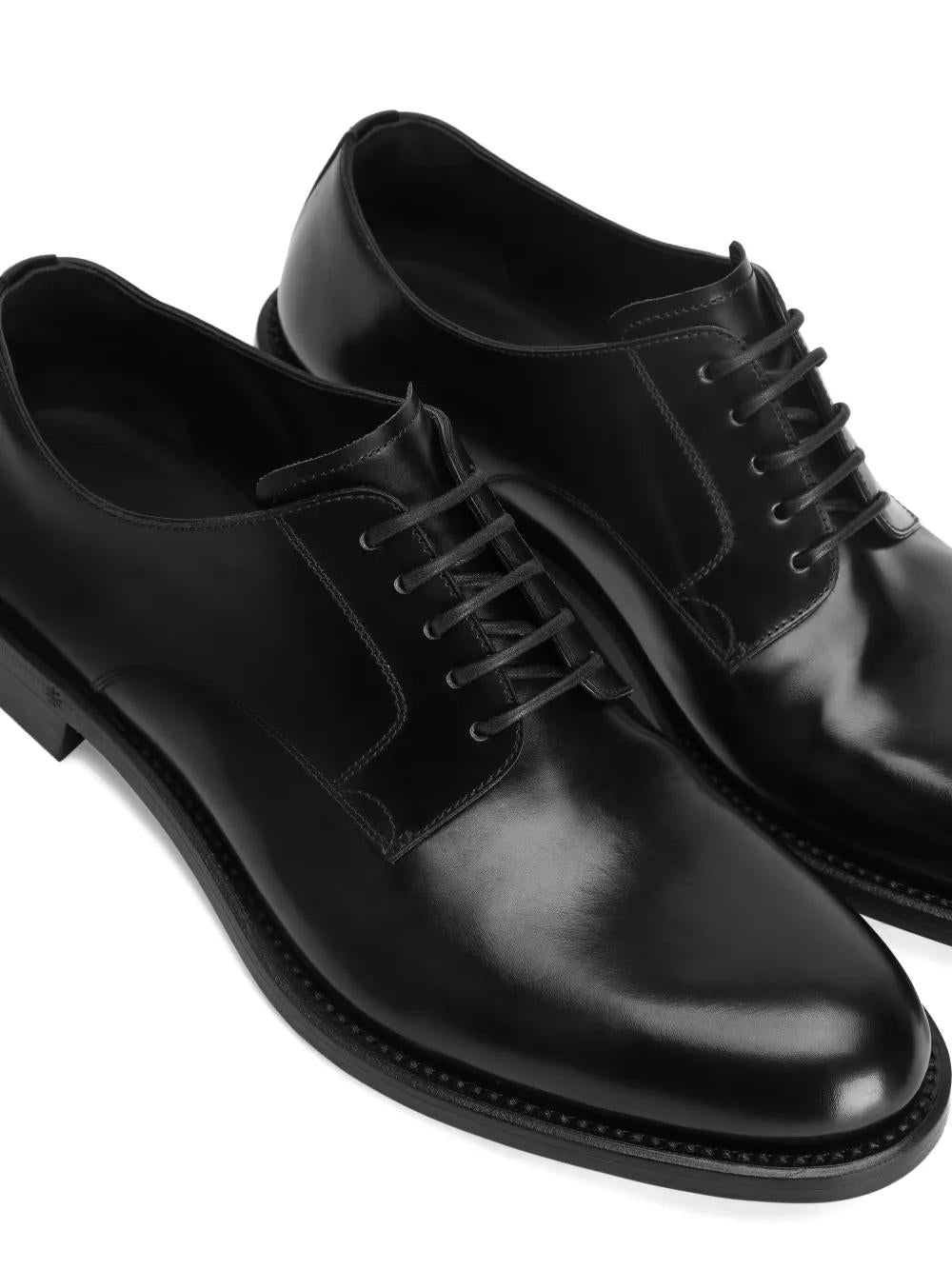 DOLCE & GABBANA Brushed Finish Lace-Up Derby Dress Shoes