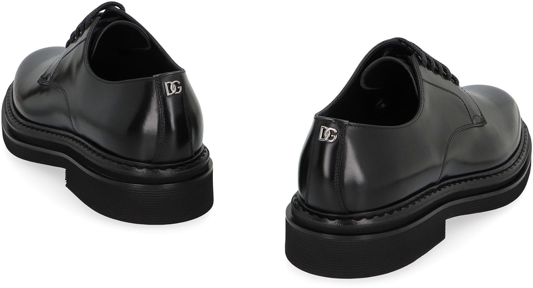 DOLCE & GABBANA Leather Lace-Up Derby Dress Shoes for Men - FW25