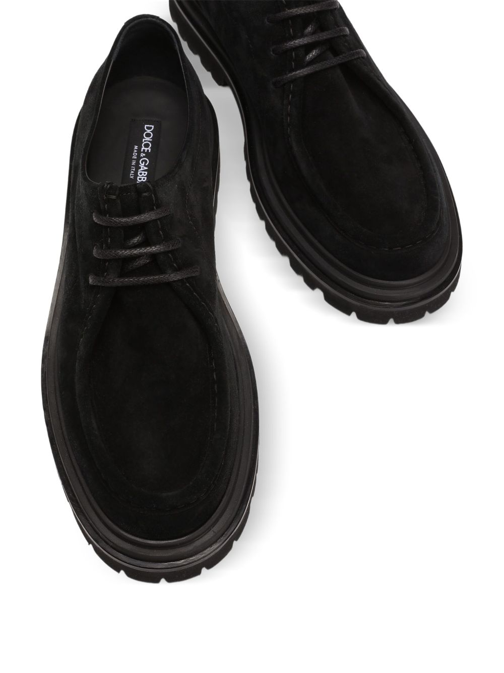 DOLCE & GABBANA Suede Lace-Up Shoes for Men - FW25 Collection