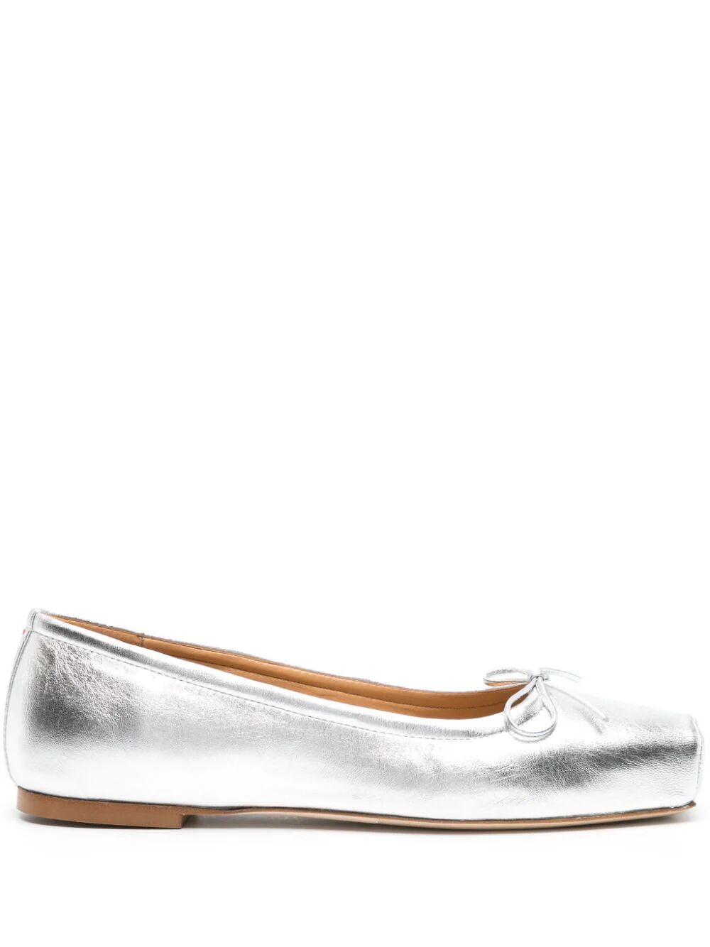 AEYDE Laminated Nappa Leather Ballerina Flats