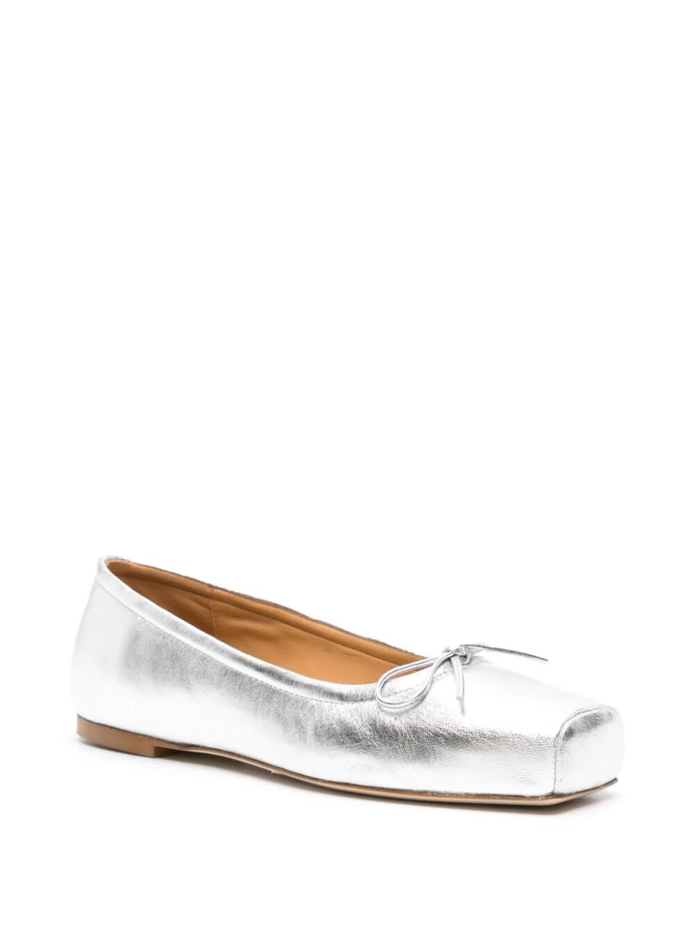 AEYDE Laminated Nappa Leather Ballerina Flats