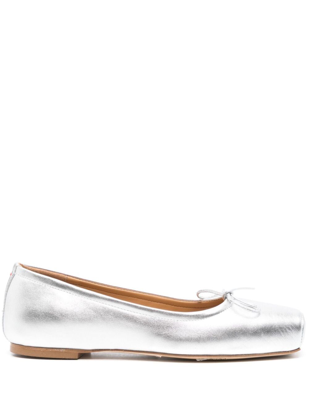 AEYDE Laminated Nappa Leather Ballerina Shoes for Women