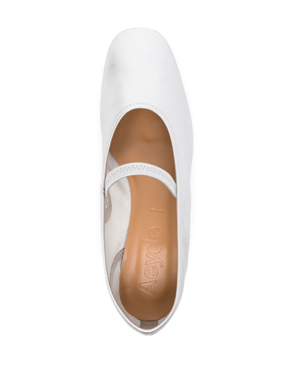 AEYDE Mini Nappa Leather Laminated Ballerina Shoes for Women