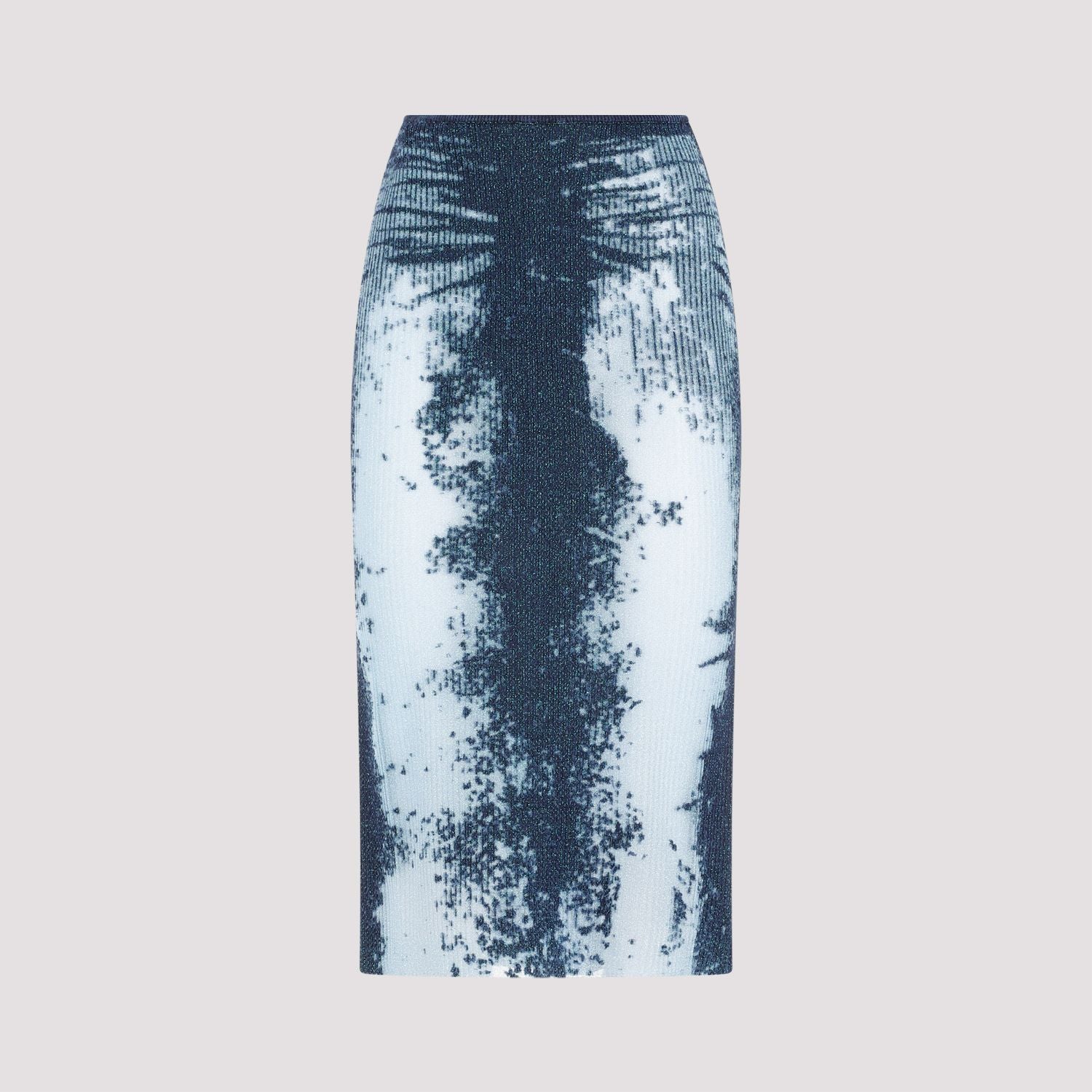 DIESEL Women's Mini Cotton Skirt with Metallic Fiber