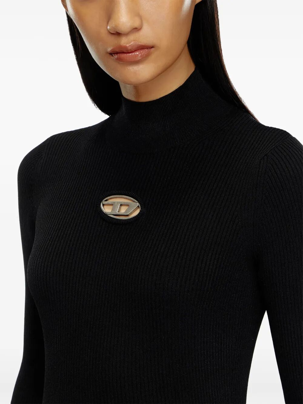 DIESEL Mock-Neck Slim Fit Top - Size S