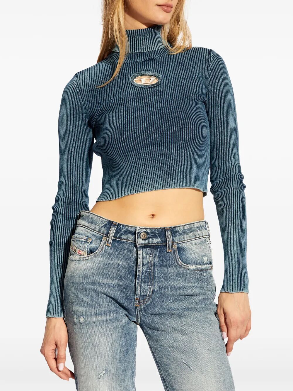 DIESEL Women's Anchor Turtle Neck Sweater