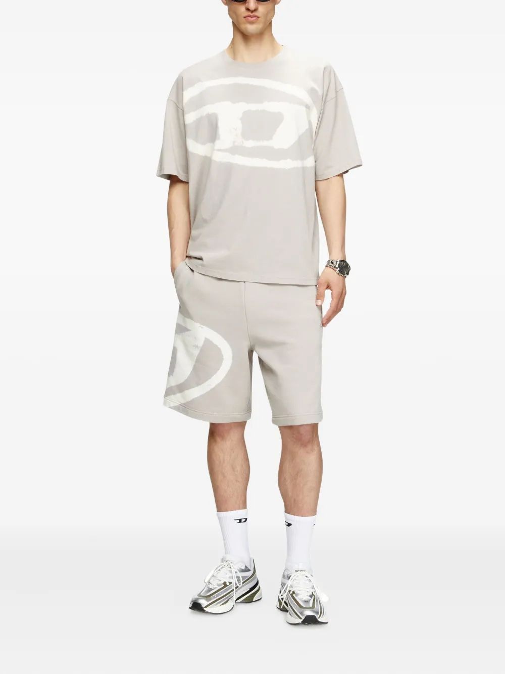 DIESEL Boxy Fit Bleach T-Shirt for Men