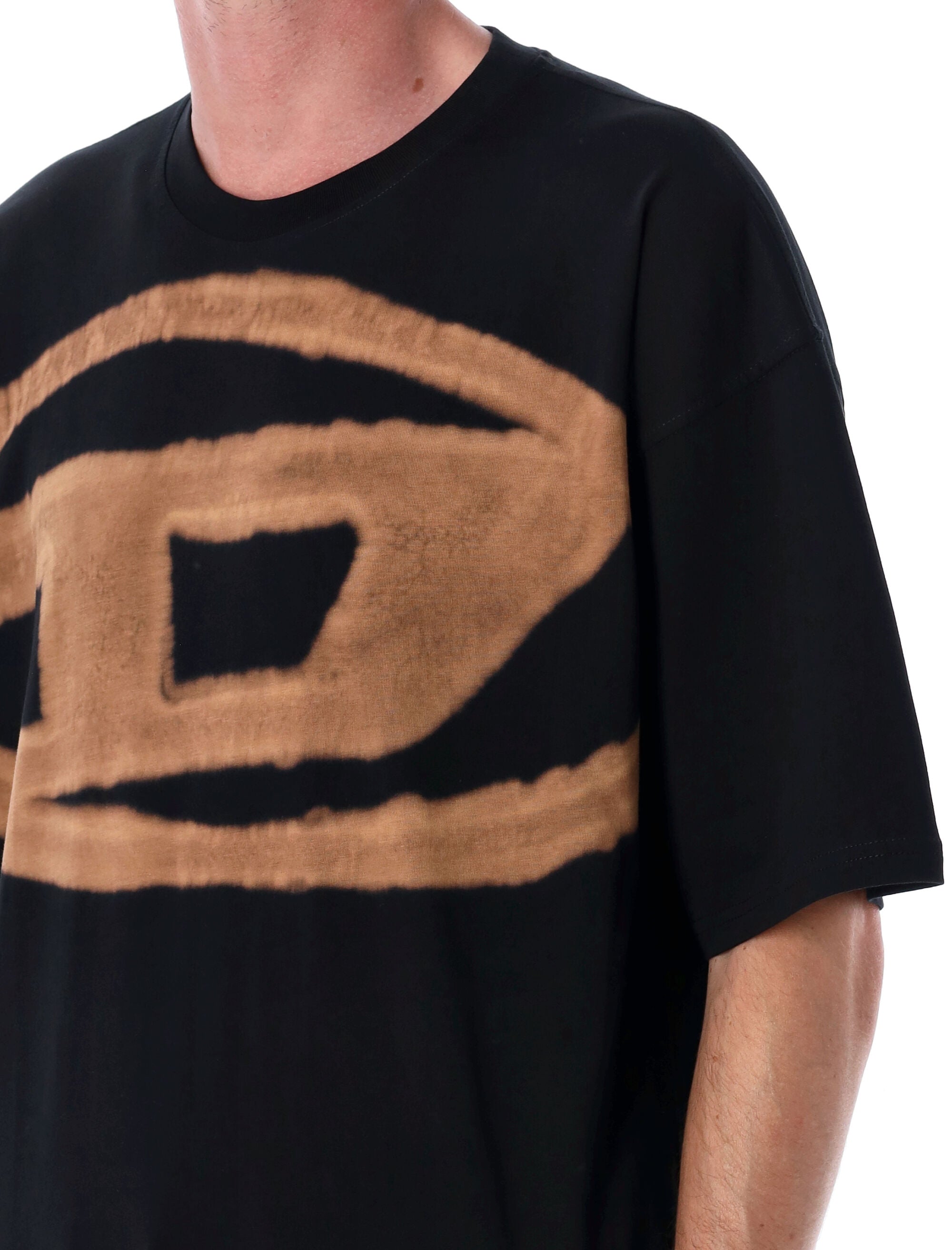 DIESEL Bleached Oval D Logo Relaxed Fit T-Shirt - Size M