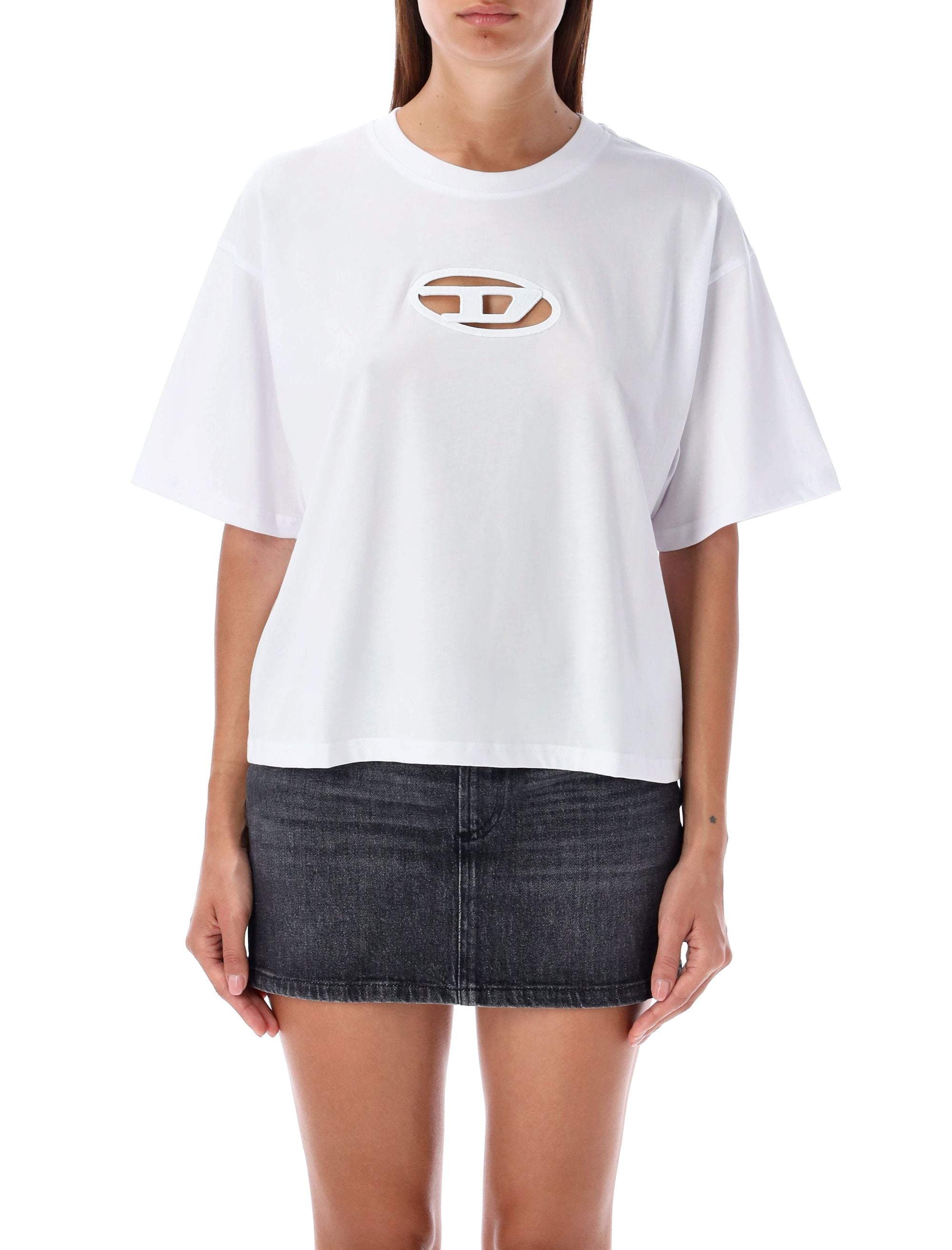 DIESEL Crewneck Crop T-Shirt - Size S