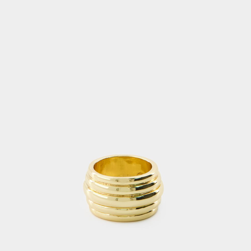 ANINE BING Chunky Ribbed Gold Ring