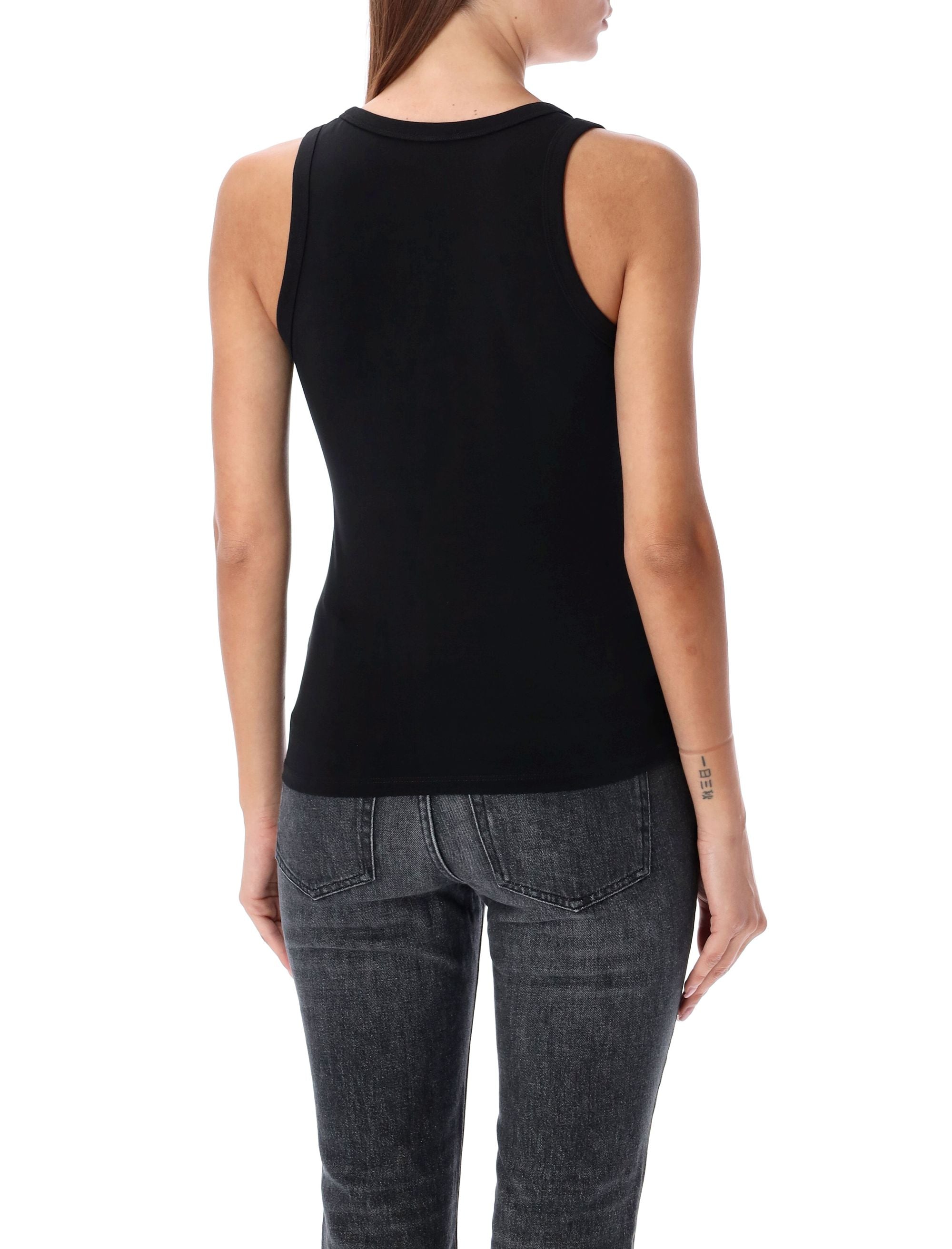 DIESEL Organic Cotton Sleeveless Crew Neck Top
