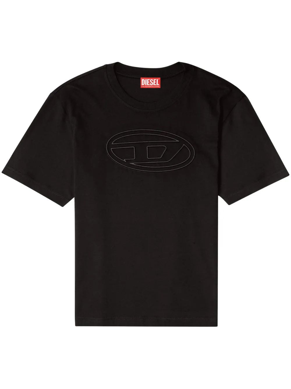 DIESEL Crew Neck Maxi Oval Logo T-Shirt - Size L