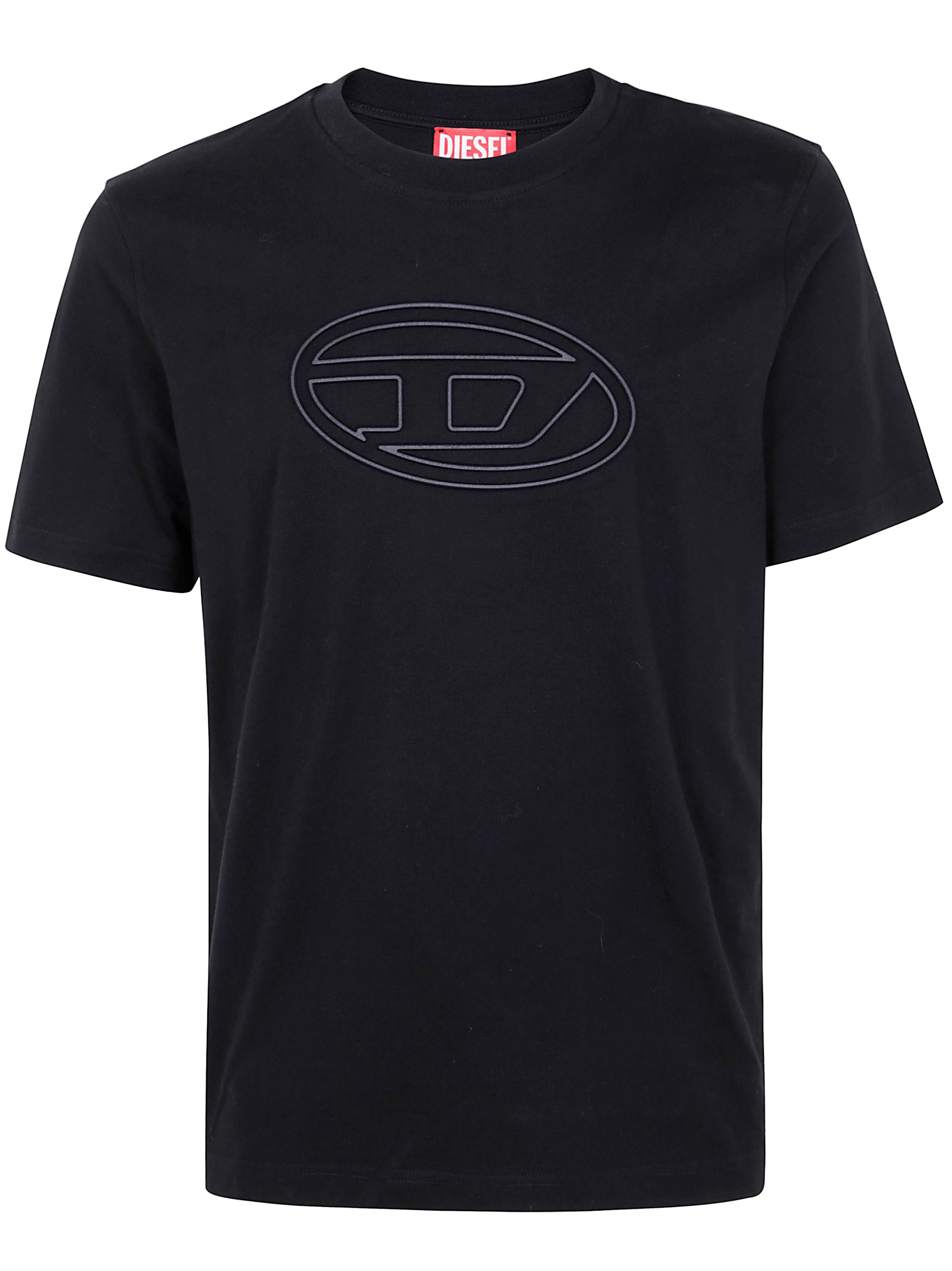 DIESEL Crew Neck Maxi Oval Logo T-Shirt - Size L