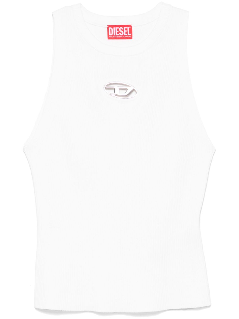 DIESEL Crew Neck Sleeveless Oval D Logo Mini Top for Women