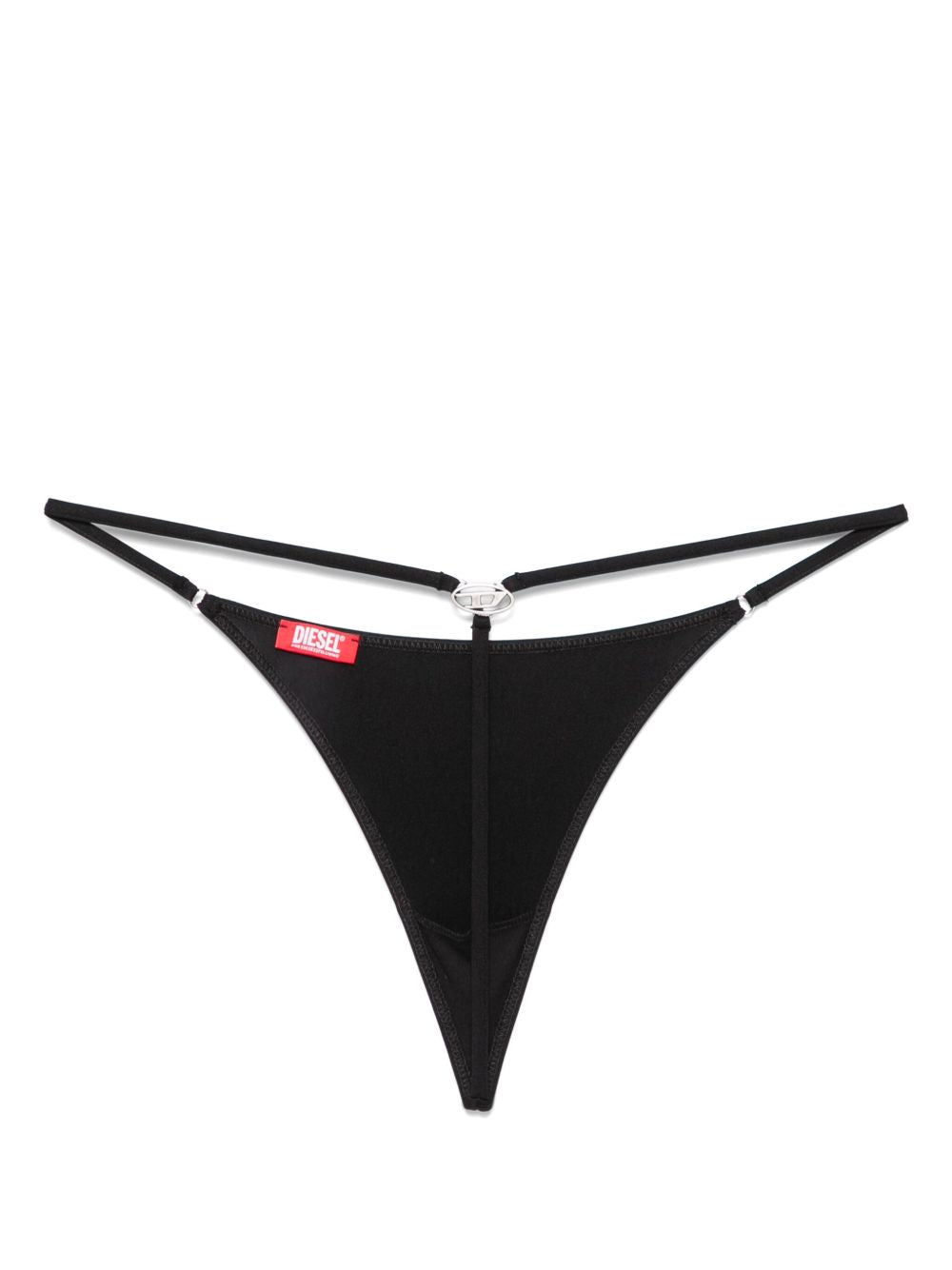 DIESEL Women's Mini Thong Briefs with Oval Logo Plaque