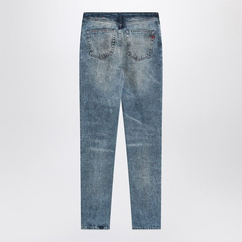 DIESEL High Waist Bootcut Jeans with Fringed Hem