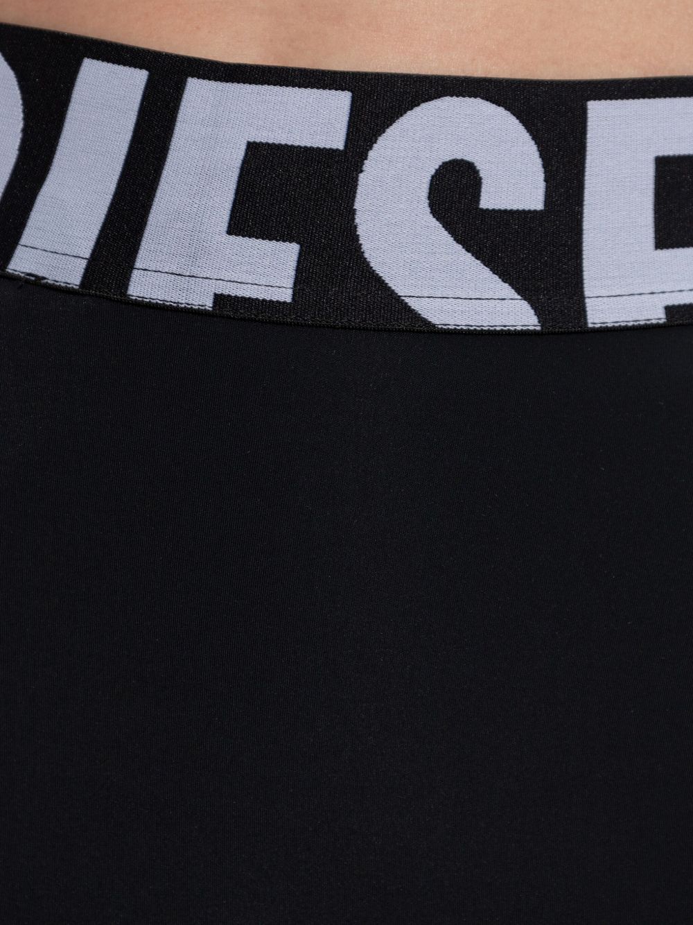 DIESEL High Waist Logo Leggings - Women's Close-Fitting Ankle Length