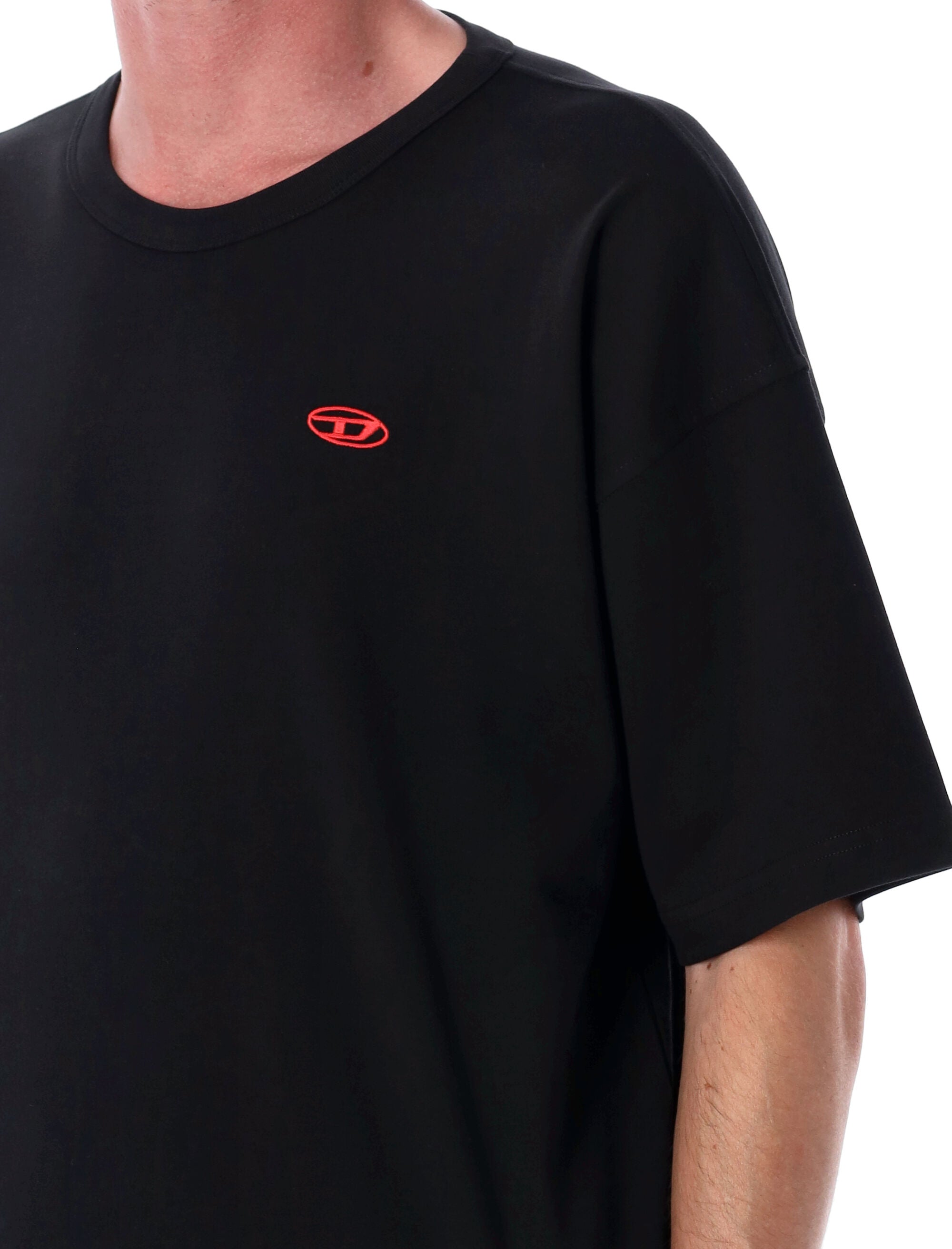 DIESEL Relaxed Fit T-Shirt with Embroidered Detail - Size L