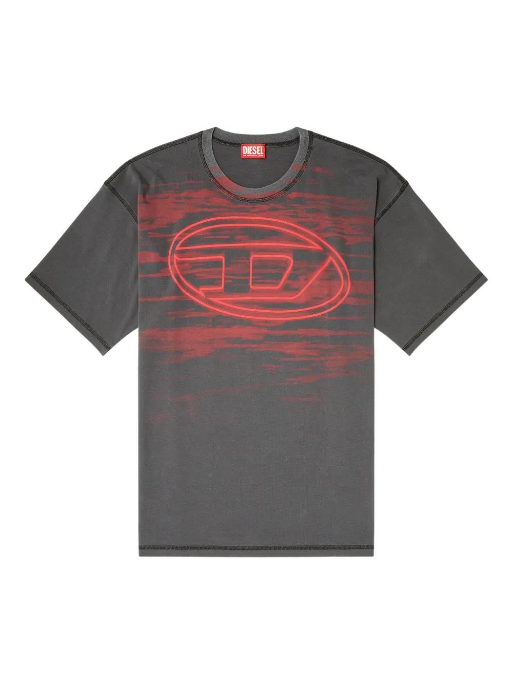 DIESEL Logo-Print Crew Neck Tee for Men