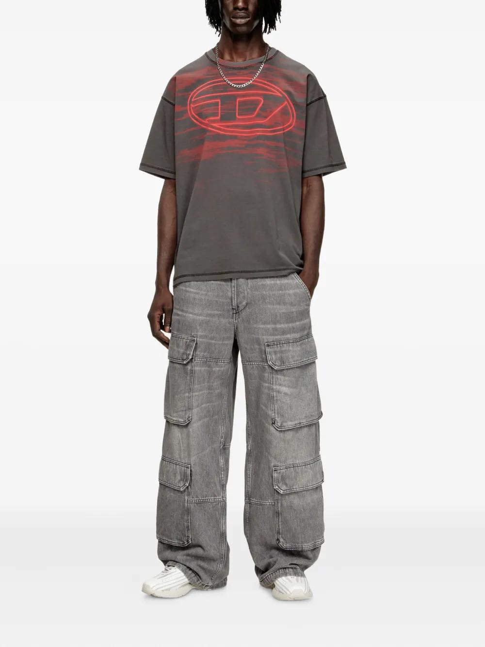 DIESEL Logo-Print Crew Neck Tee for Men