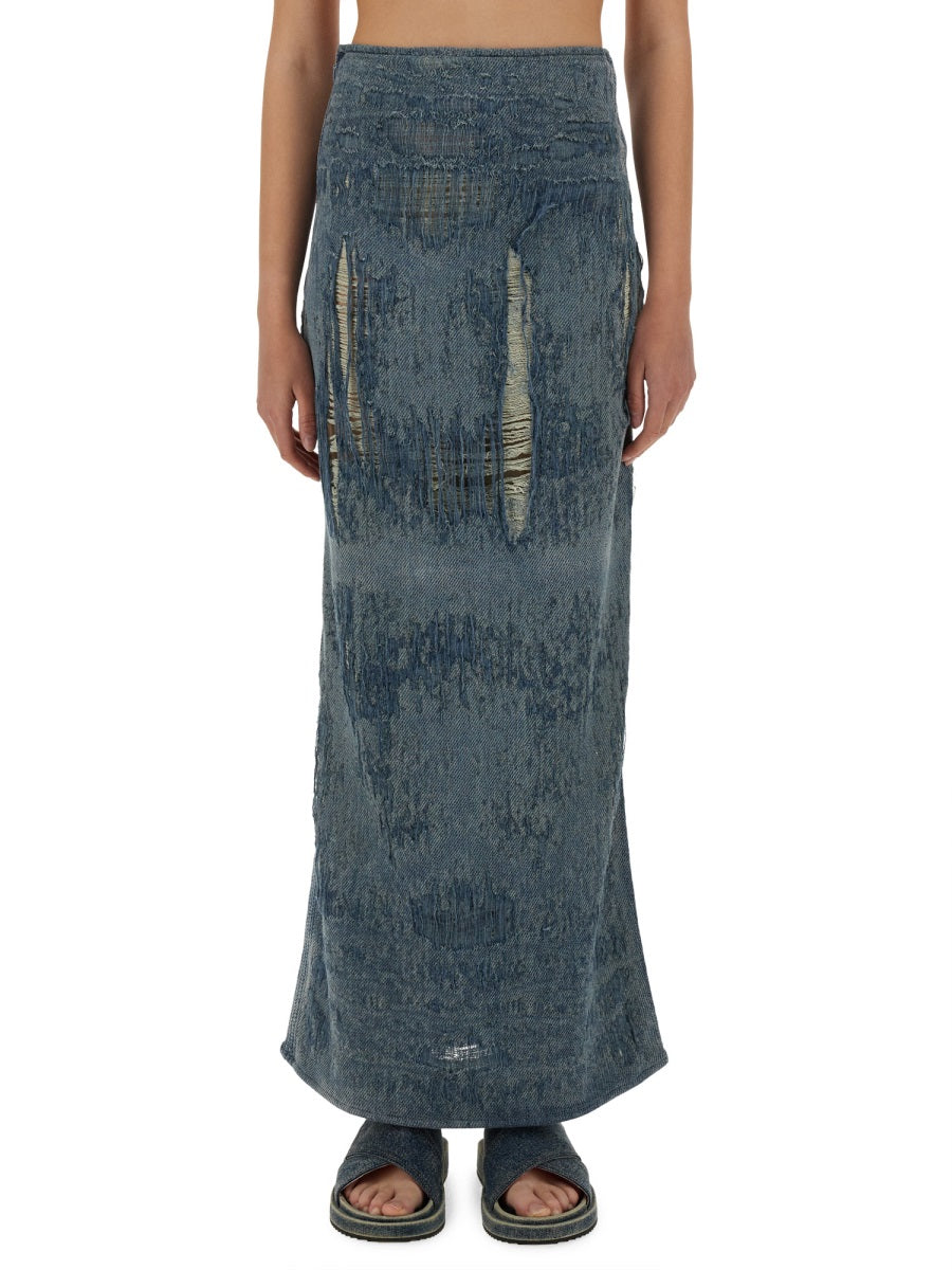 DIESEL Long Denim Skirt for Women - Size S