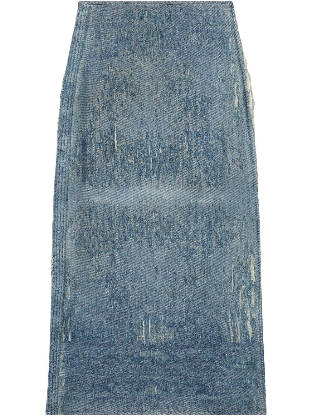 DIESEL Stylish Cotton-Blend High-Waisted Long Denim Skirt