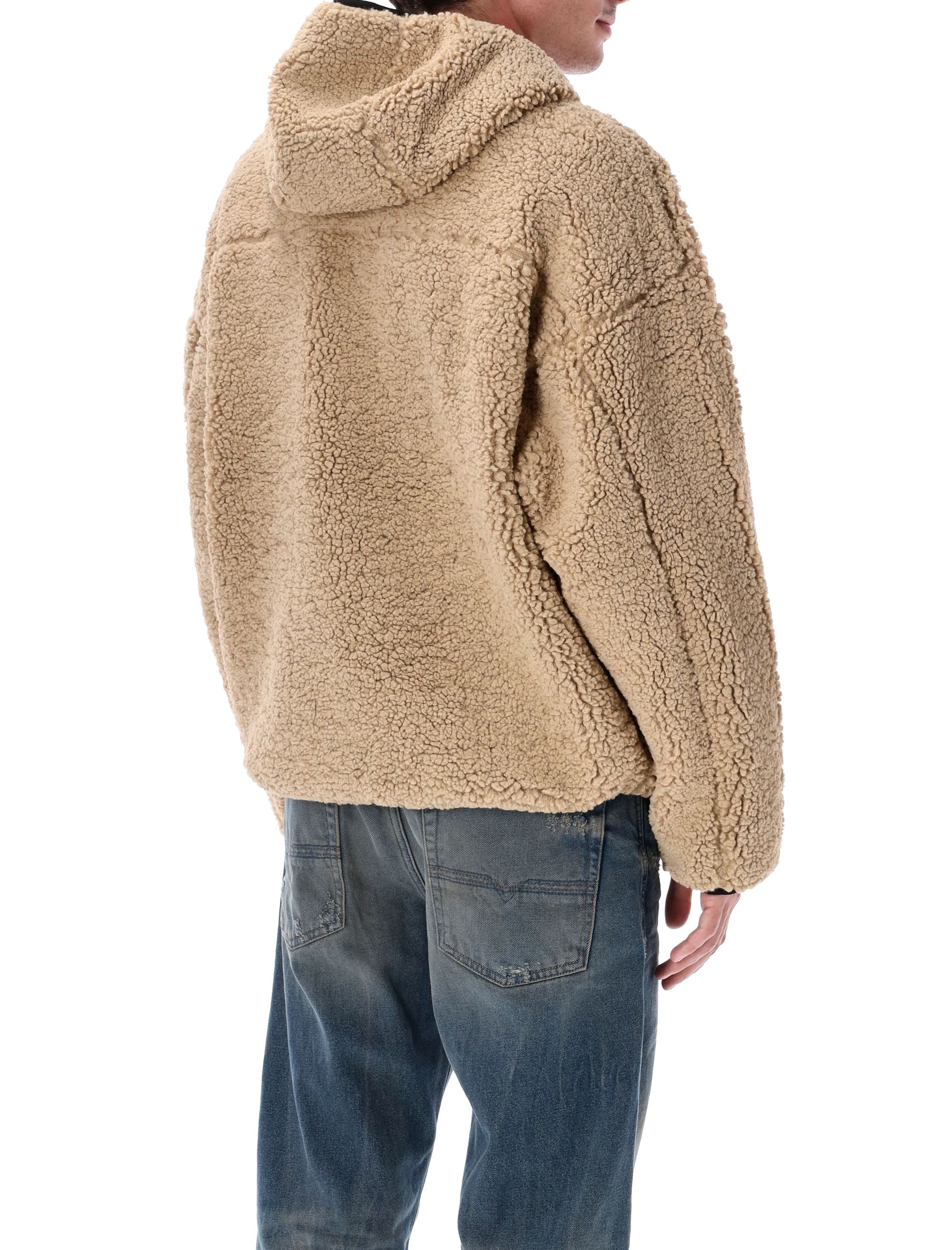 DIESEL Men's Hooded Teddy Zip Sweatshirt