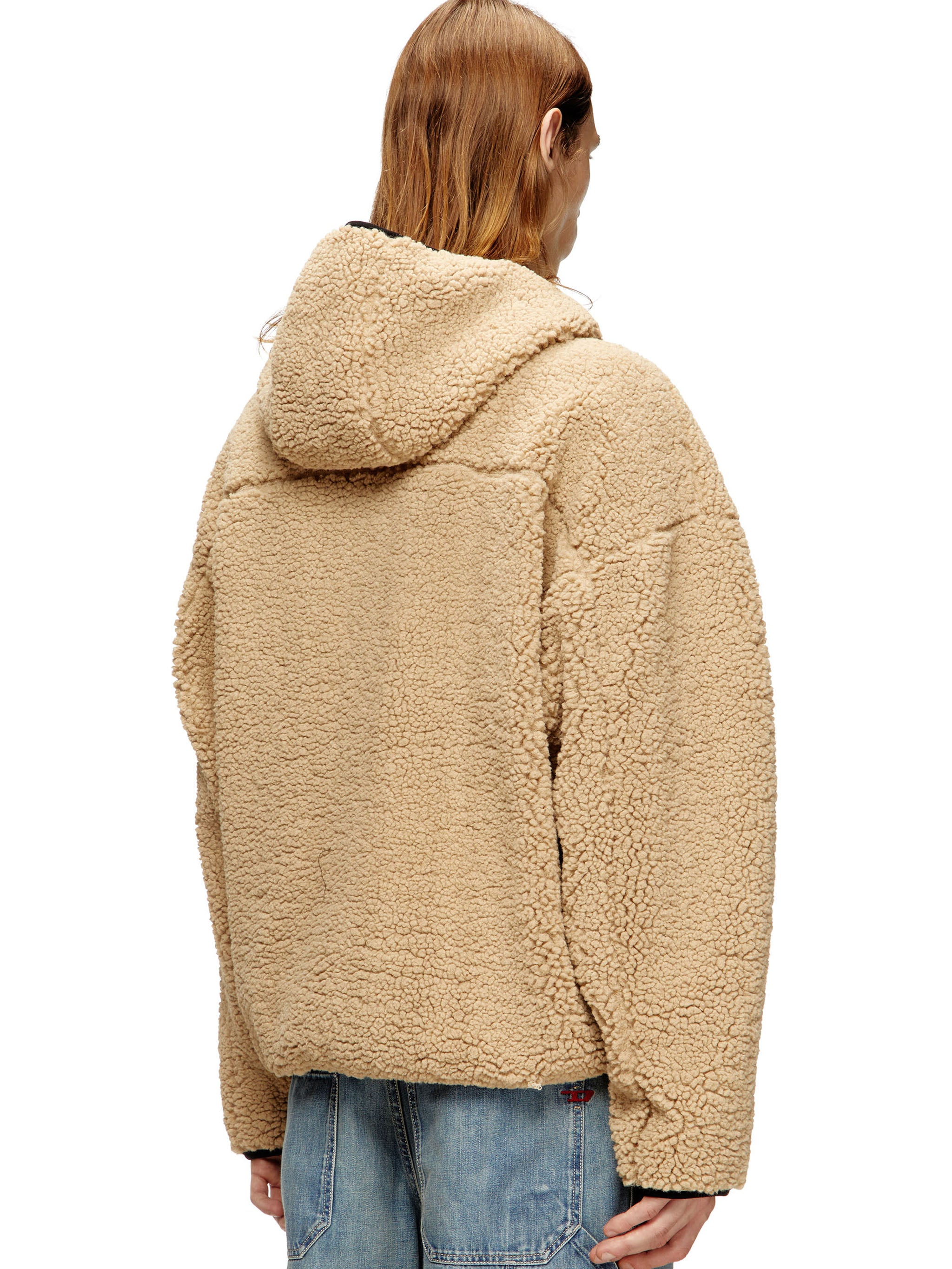 DIESEL Men's Hooded Teddy Zip Sweatshirt