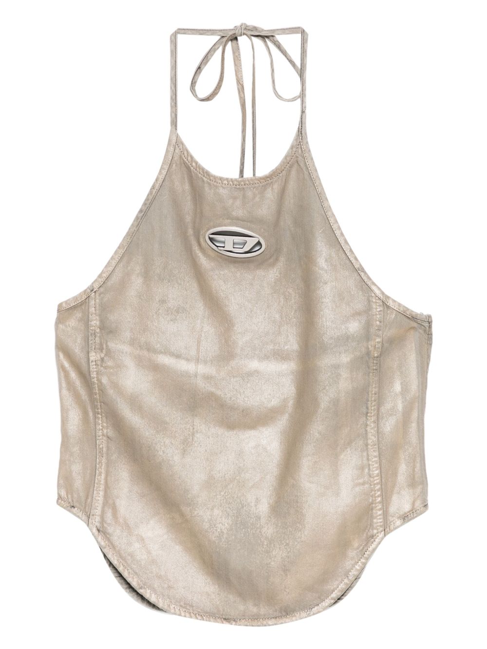 DIESEL Women's Mini Tie-Front Curved Hem Top