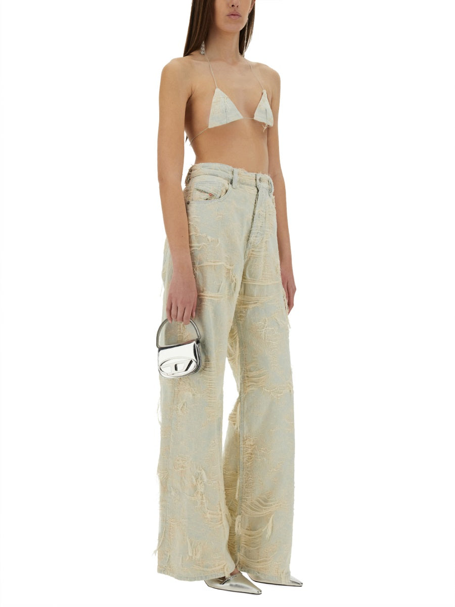 DIESEL Jacquard Denim Top (Size S)