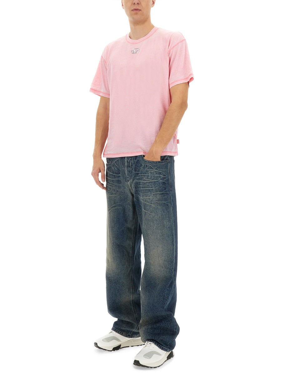 DIESEL Cotton Blend Relaxed Fit Jeans for Men