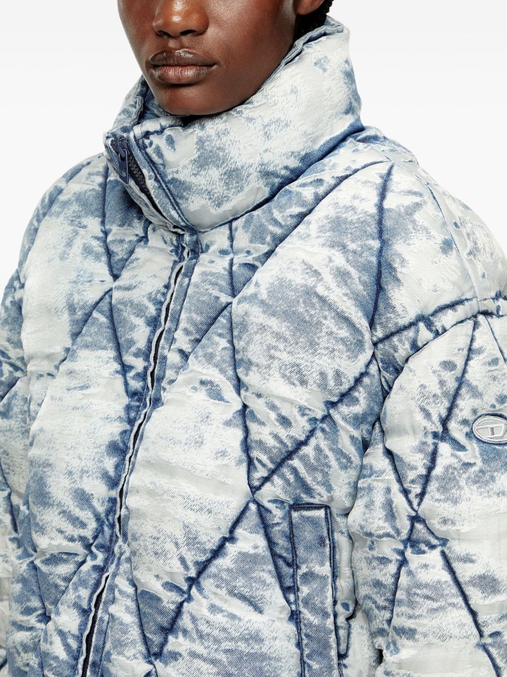 DIESEL High Collared Quilted Down Jacket