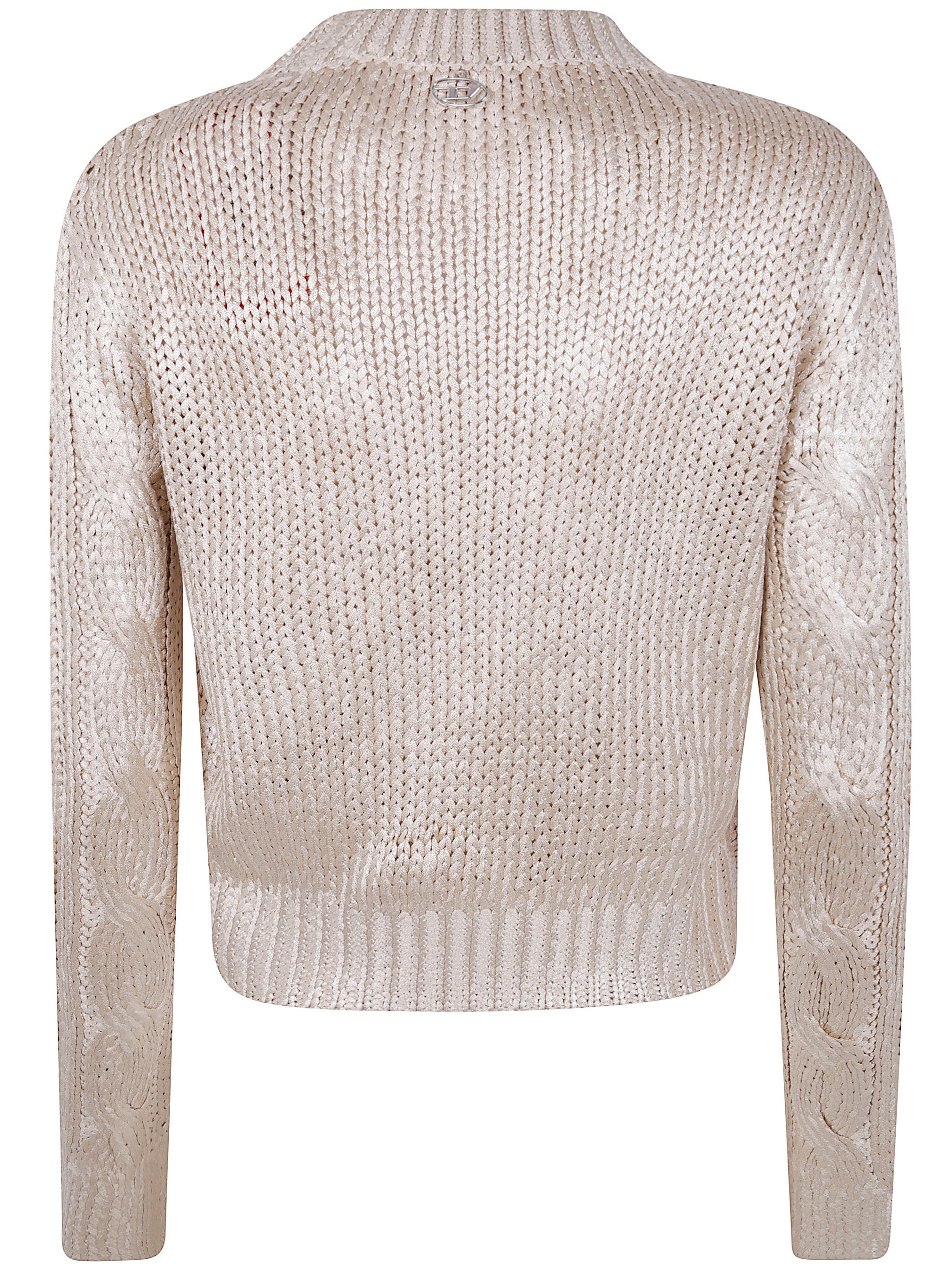 DIESEL Round Neck Metallic Sweater for Women