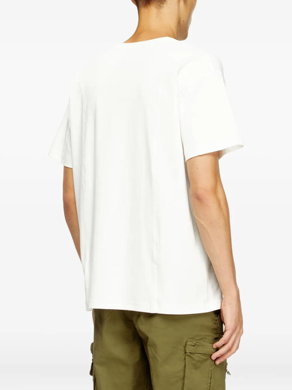 DIESEL Cotton T-Shirt with Embroidered Details - T-Norm-Int