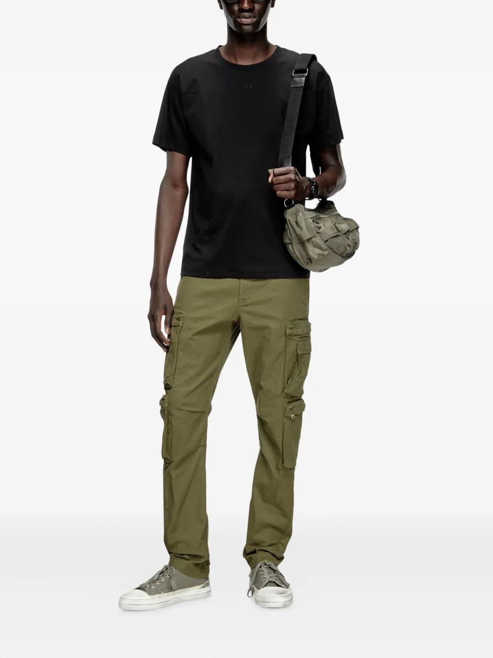 DIESEL Crew-Neck T-Shirt for Men - Short Sleeves with Seam Detailing