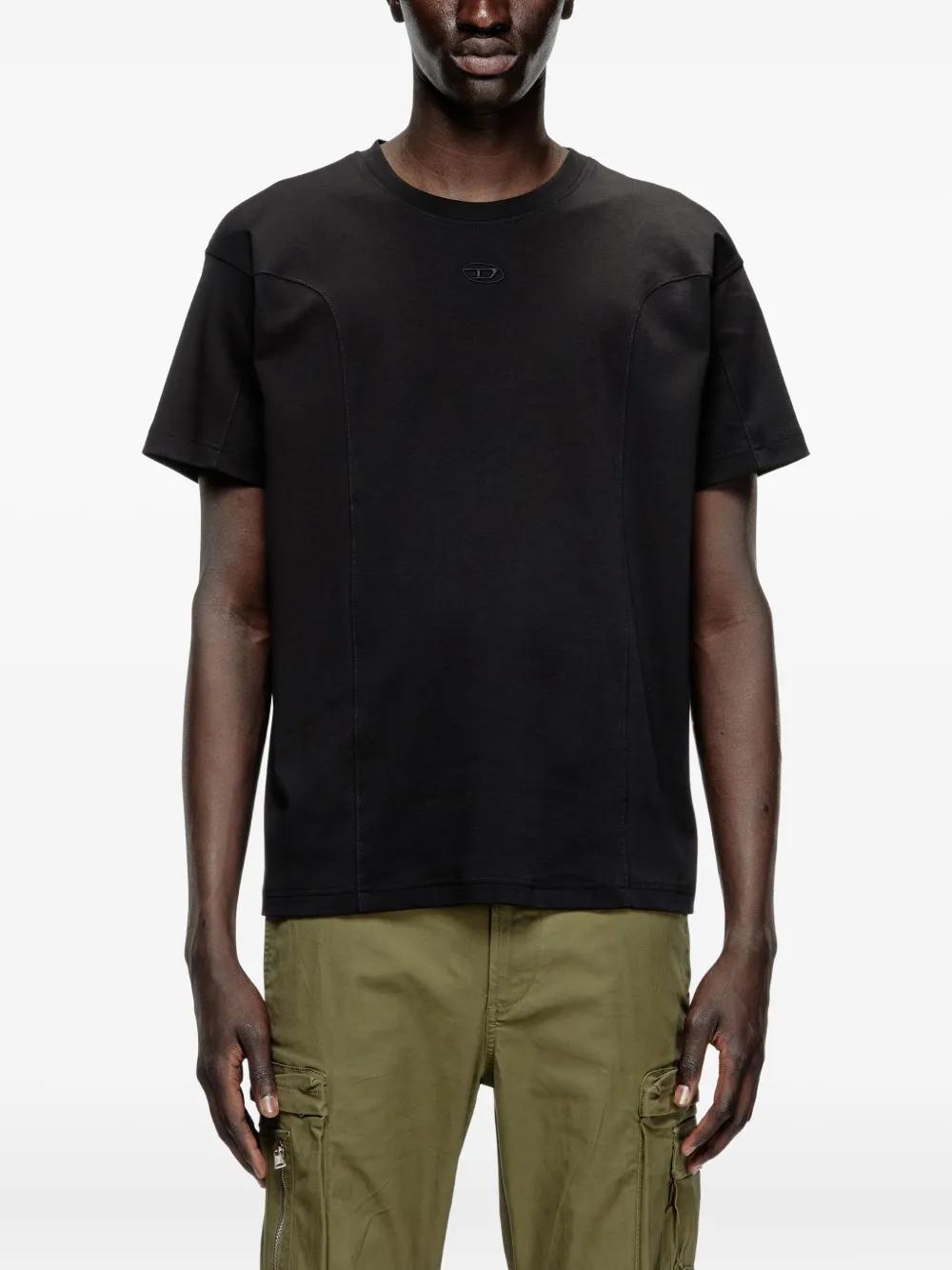 DIESEL Crew-Neck T-Shirt for Men - Short Sleeves with Seam Detailing