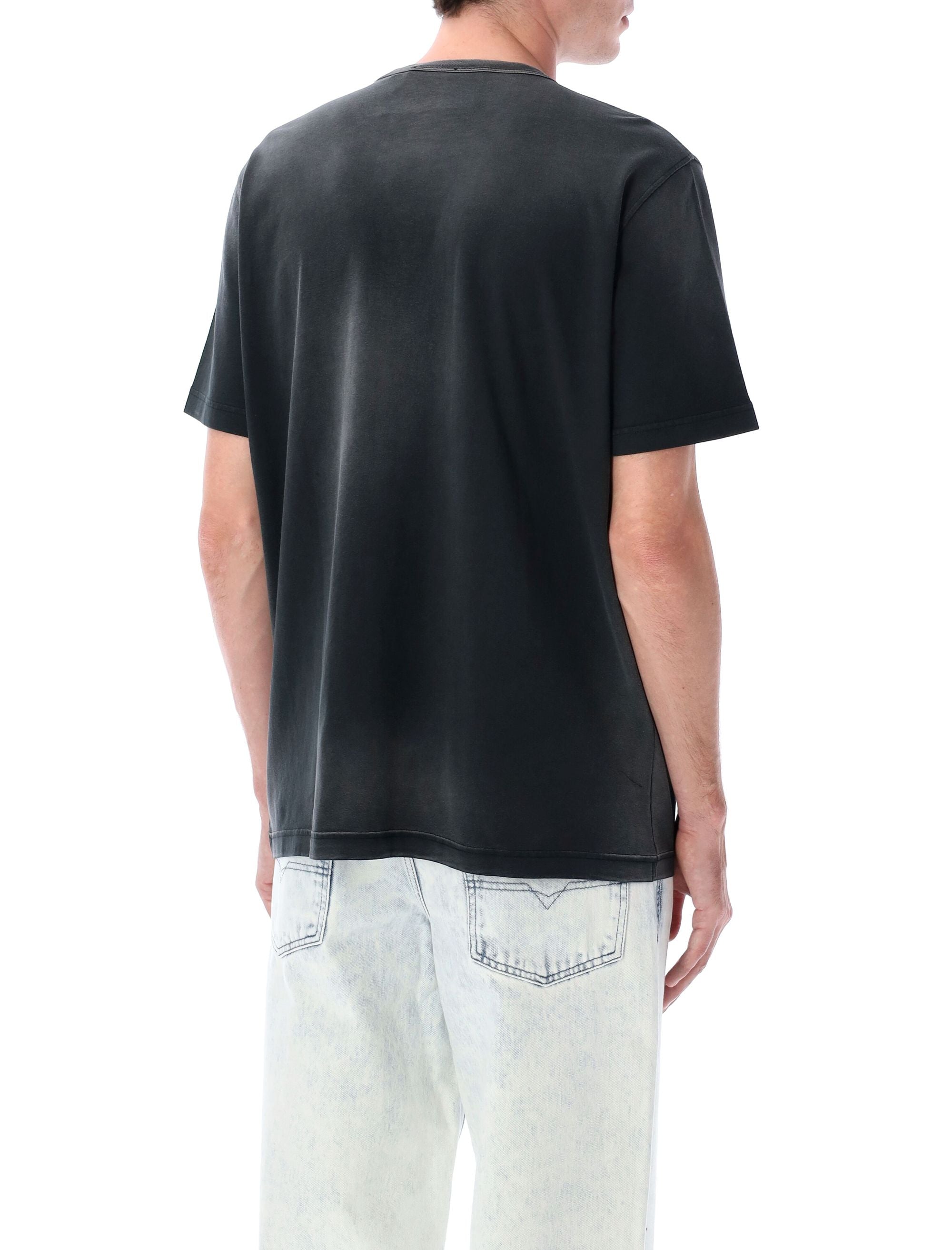 DIESEL Cotton Crew-Neck T-Shirt with Ribbed Collar - FW25