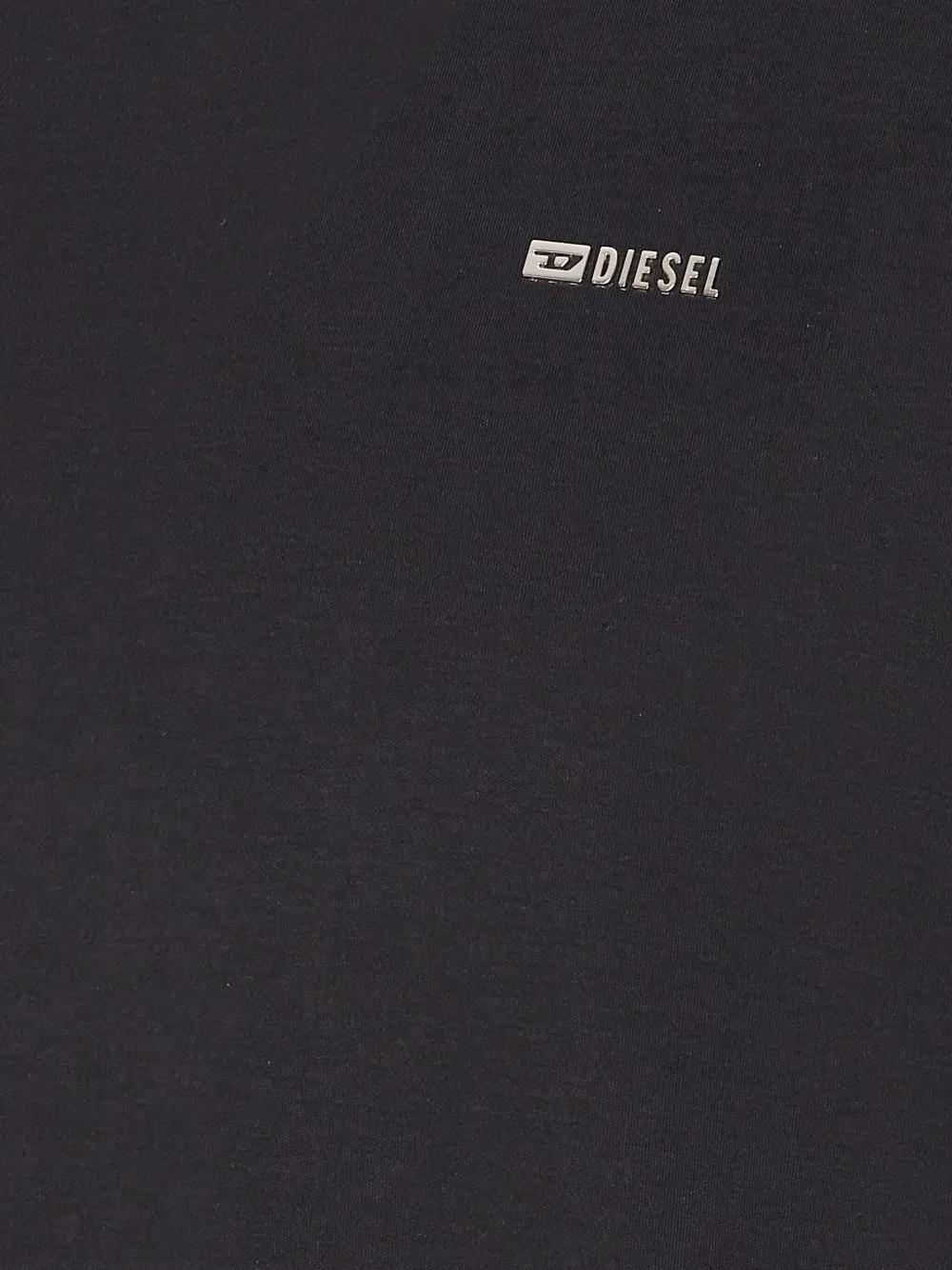DIESEL Crew Neck Logo-Plaque T-Shirt for Men