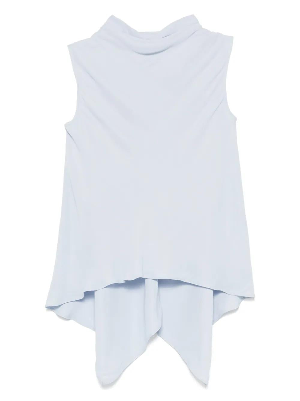 KARL LAGERFELD Light Blue Mini Blouse for Women