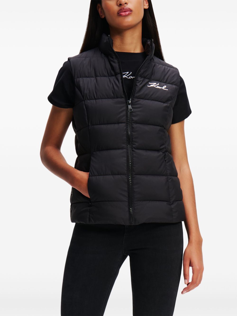 KARL LAGERFELD Sport Vest with Logo for Women - FW25