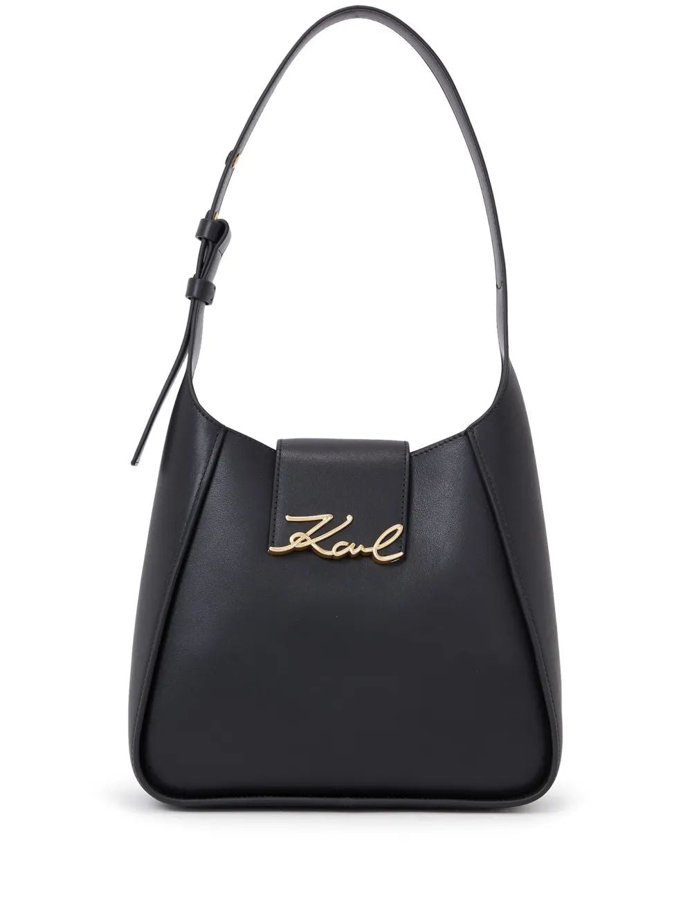 KARL LAGERFELD Signature Leather Shoulder Handbag - SS25