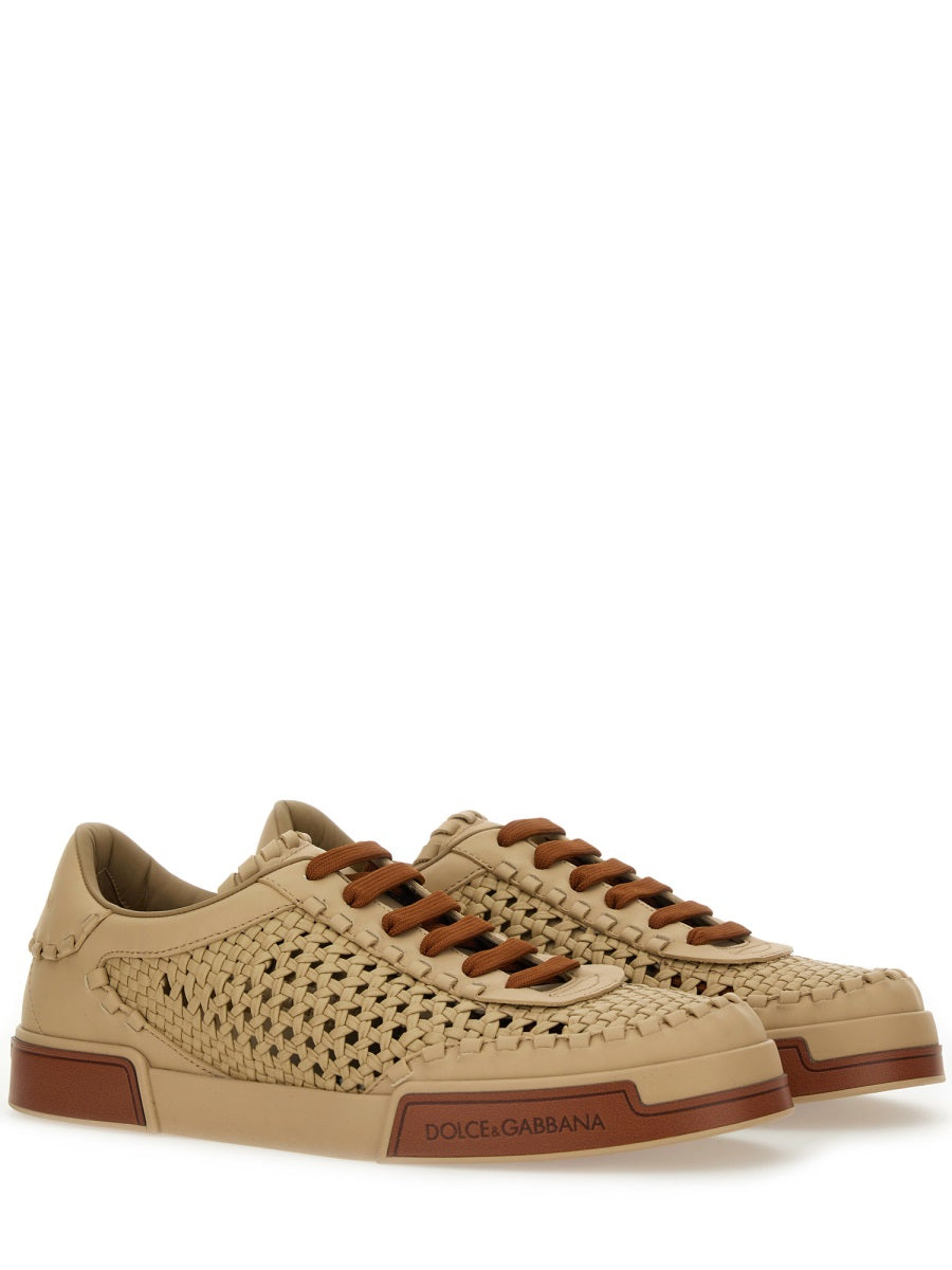 DOLCE & GABBANA Men's Woven Portofino Sneaker