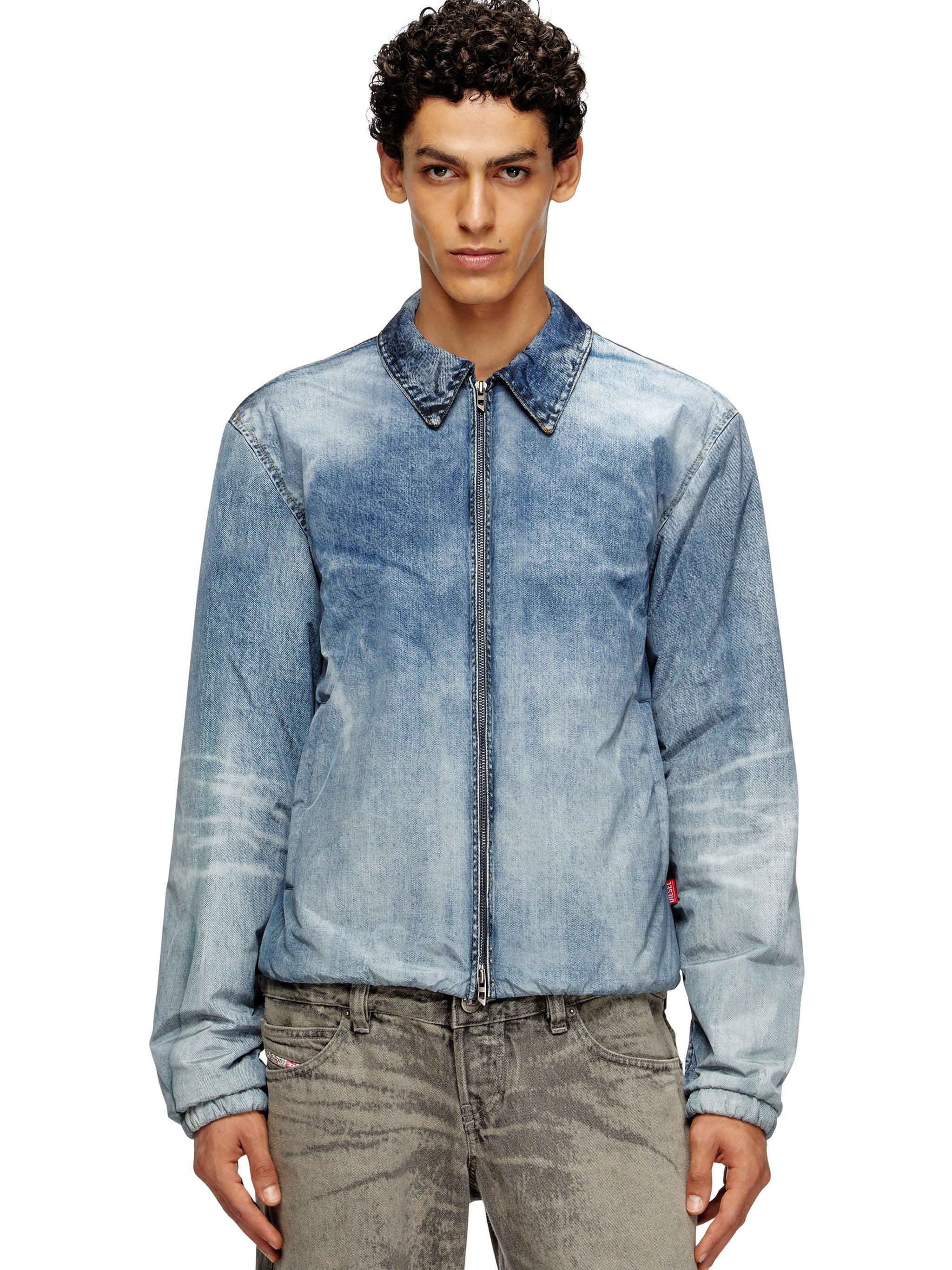 DIESEL Classic Denim-Look Padded Jacket for Men - Stylish Outerwear