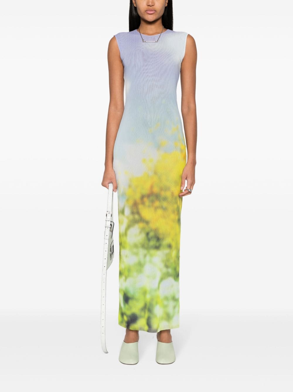 ACNE STUDIOS Printed Long Dress - Sleeveless Design